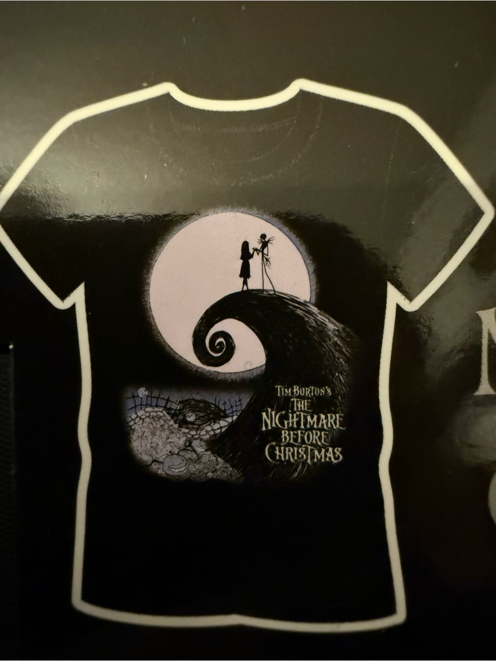 Disney nightmare before Christmas Jack & Sally Silhouette tee